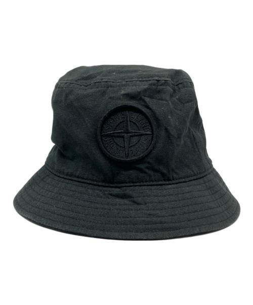 STONE ISLAND（ストーンアイランド）STONE ISLAND (ストーンアイランド) バケットハット ブラックの古着・服飾アイテム