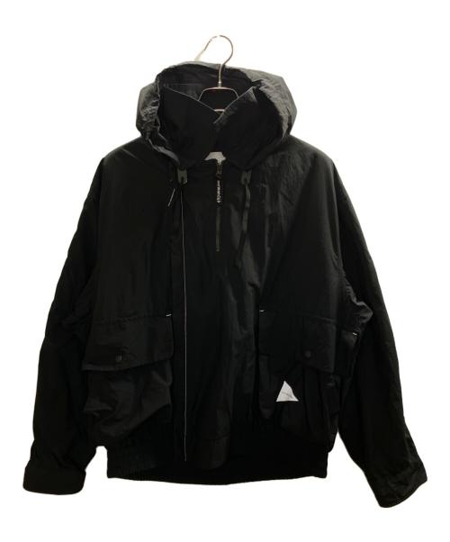 and wander（アンドワンダー）and wander (アンドワンダー) water repellent light jacket ブラック サイズ:Ⅼの古着・服飾アイテム