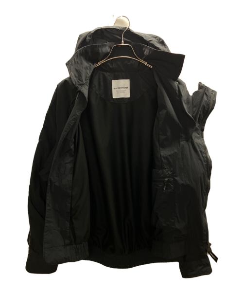and wander（アンドワンダー）and wander (アンドワンダー) water repellent light jacket ブラック サイズ:Ⅼの古着・服飾アイテム