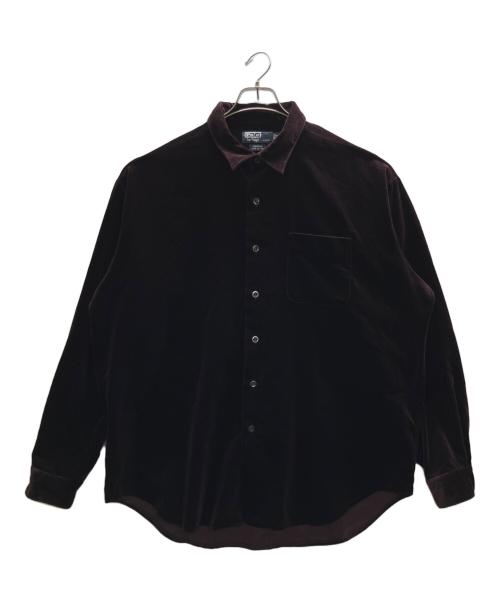 POLO RALPH LAUREN（ポロ・ラルフローレン）POLO RALPH LAUREN (ポロ・ラルフローレン) ARMOND ベロアシャツ ボルドー サイズ:XLの古着・服飾アイテム