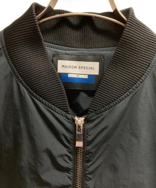 MAISON SPECIAL（メゾンスペシャル）MAISON SPECIAL (メゾンスペシャル) ROYAL AIR VENTILEプライムオーバーMA-1 ネイビー サイズ:01の古着・服飾アイテム