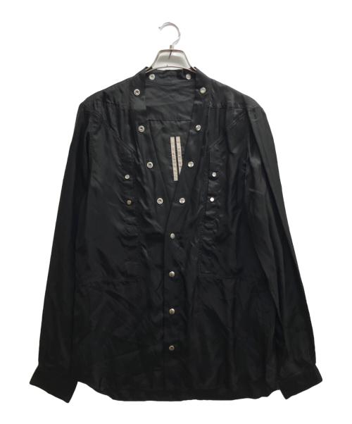 RICK OWENS（リックオウエンス）RICK OWENS (リックオウエンス) LARRY SHIRT ブラック サイズ:48の古着・服飾アイテム