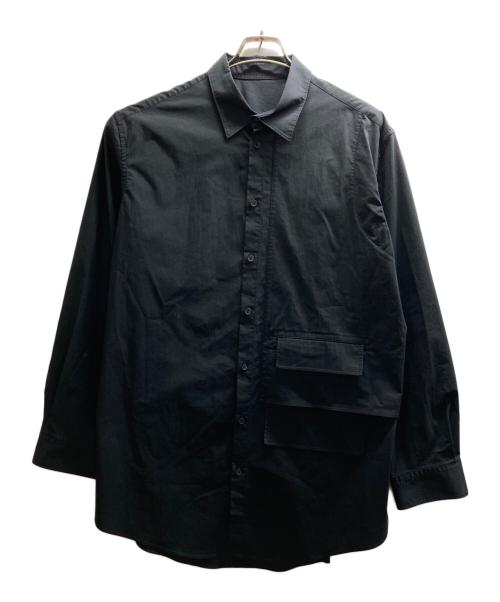 Y-3（ワイスリー）Y-3 (ワイスリー) ルーズフィットロングスリーブシャツ ブラック サイズ:Ⅼの古着・服飾アイテム