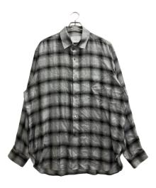 ssstein（シュタイン）の古着「RAYON/LYOCELL CHECK OVERSIZED DOWN PAT SHIRT」｜グレー