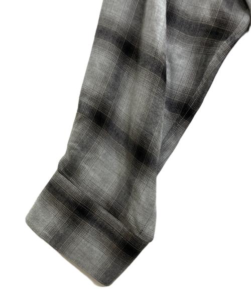 ssstein（シュタイン）ssstein (シュタイン) RAYON/LYOCELL CHECK OVERSIZED DOWN PAT SHIRT グレー サイズ:Ⅿの古着・服飾アイテム