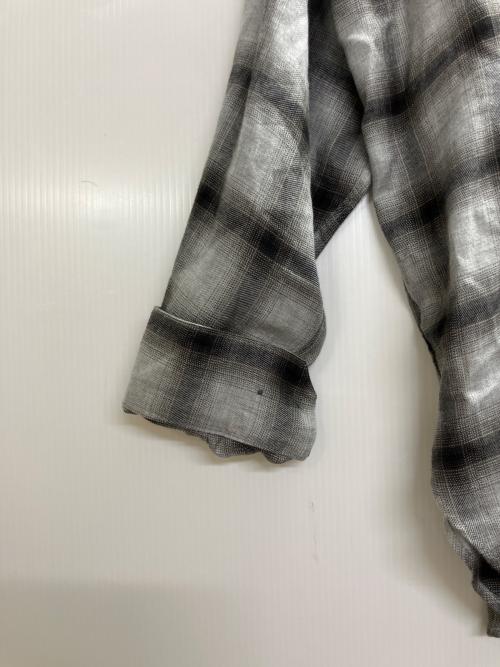 ssstein（シュタイン）ssstein (シュタイン) RAYON/LYOCELL CHECK OVERSIZED DOWN PAT SHIRT グレー サイズ:Ⅿの古着・服飾アイテム