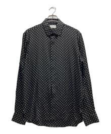 Saint Laurent Paris（サンローランパリ）の古着「シルクドットシャツ」｜ブラック