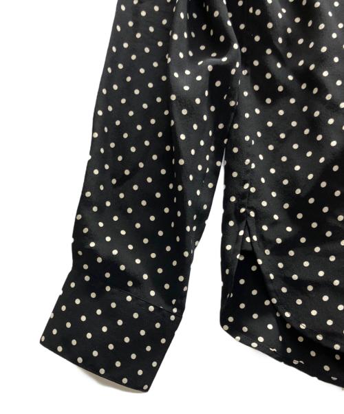 Saint Laurent Paris（サンローランパリ）Saint Laurent Paris (サンローランパリ) シルクドットシャツ ブラック サイズ:37の古着・服飾アイテム