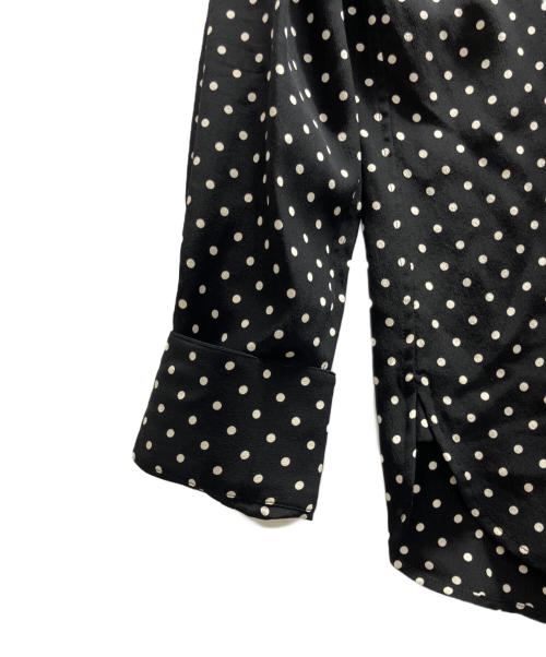 Saint Laurent Paris（サンローランパリ）Saint Laurent Paris (サンローランパリ) シルクドットシャツ ブラック サイズ:37の古着・服飾アイテム