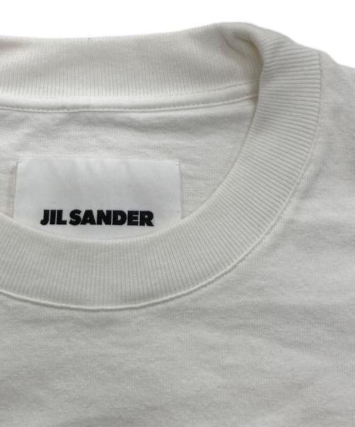 JIL SANDER（ジルサンダー）JIL SANDER (ジルサンダー) ロゴカットソー ホワイト サイズ:Lの古着・服飾アイテム