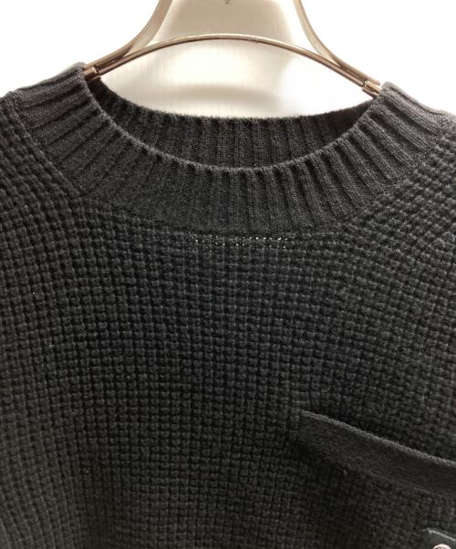 sacai（サカイ）sacai (サカイ) MA-1 ウールニット プルオーバー ブラック サイズ:2の古着・服飾アイテム