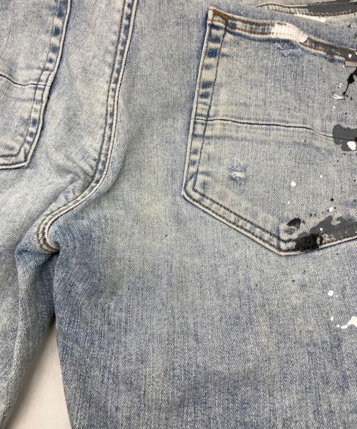 AMIRI（アミリ）AMIRI (アミリ) MX ペイント スプラッター スキニーデニム ブルー サイズ:31の古着・服飾アイテム