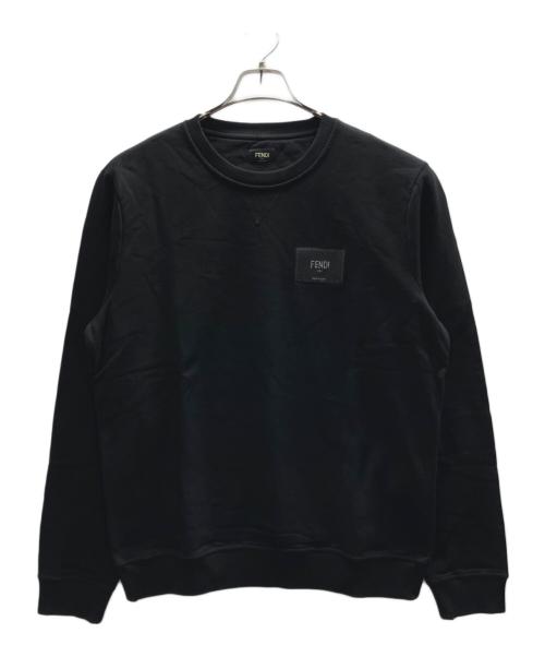 FENDI（フェンディ）FENDI (フェンディ) ロゴスウェット ブラック サイズ:XLの古着・服飾アイテム