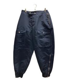 ALEXANDER McQUEEN（アレキサンダーマックイーン）の古着「サイドジップリブパンツ」｜ネイビー