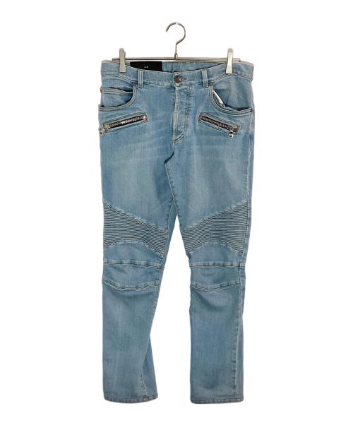 BALMAIN（バルマン）BALMAIN (バルマン) バイカーデニムパンツ ブルー サイズ:31の古着・服飾アイテム