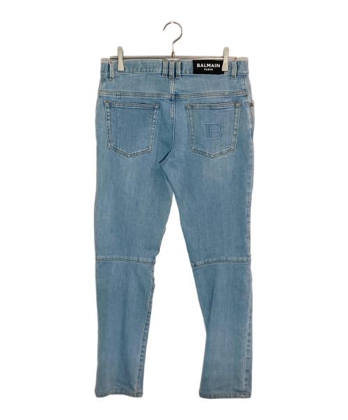 BALMAIN（バルマン）BALMAIN (バルマン) バイカーデニムパンツ ブルー サイズ:31の古着・服飾アイテム
