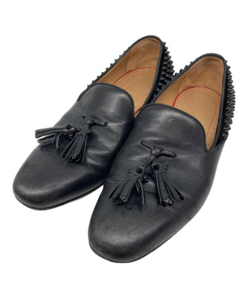 Christian Louboutin（クリスチャン・ルブタン）Christian Louboutin (クリスチャン・ルブタン) スタッズタッセルローファー ブラック サイズ:42の古着・服飾アイテム