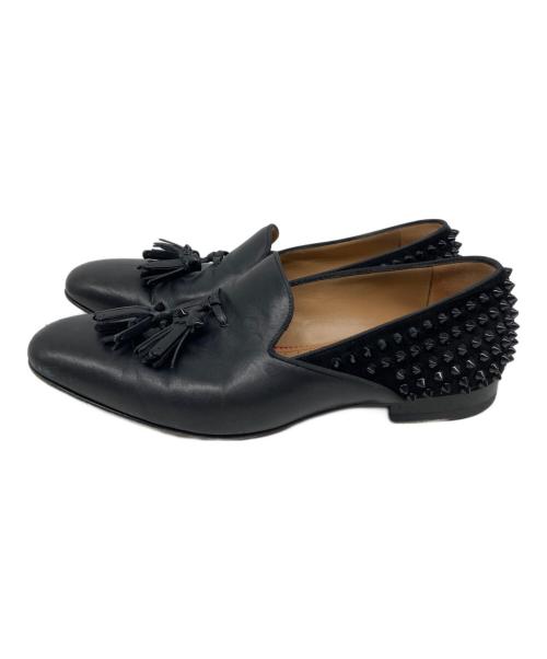 Christian Louboutin（クリスチャン・ルブタン）Christian Louboutin (クリスチャン・ルブタン) スタッズタッセルローファー ブラック サイズ:42の古着・服飾アイテム