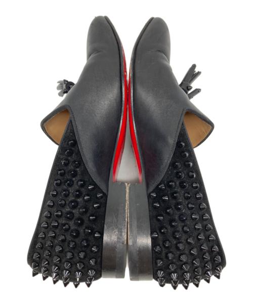 Christian Louboutin（クリスチャン・ルブタン）Christian Louboutin (クリスチャン・ルブタン) スタッズタッセルローファー ブラック サイズ:42の古着・服飾アイテム
