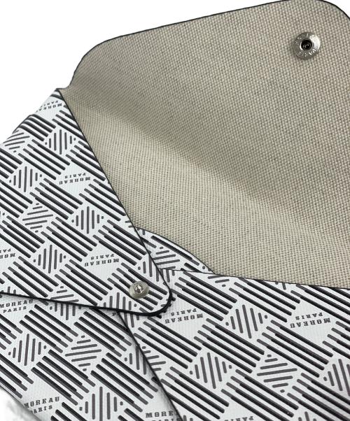 MOREAUPARIS（モロー・パリ）MOREAUPARIS (モロー・パリ) ミニクラッチポーチ ホワイト×ブラックの古着・服飾アイテム