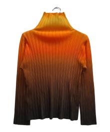 PLEATS PLEASE（プリーツプリーズ）の古着「グラデーションカットソー」｜オレンジ×ブラウン