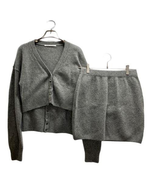 JOSEMOON（ジョゼムーン）JOSEMOON (ジョゼムーン) ENSEMBLE KNIT CARDIGAN グレー サイズ:freeの古着・服飾アイテム