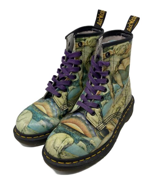 Dr.Martens（ドクターマーチン）Dr.Martens (ドクターマーチン) TATE BRITAIN (テートブリテン) コラボ8ホールブーツ ブルー×グリーン サイズ:UK5の古着・服飾アイテム