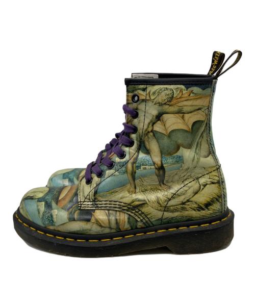 Dr.Martens（ドクターマーチン）Dr.Martens (ドクターマーチン) TATE BRITAIN (テートブリテン) コラボ8ホールブーツ ブルー×グリーン サイズ:UK5の古着・服飾アイテム