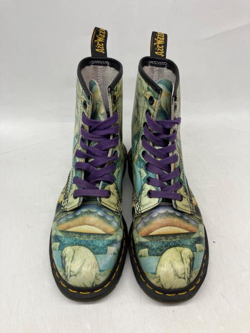 Dr.Martens（ドクターマーチン）Dr.Martens (ドクターマーチン) TATE BRITAIN (テートブリテン) コラボ8ホールブーツ ブルー×グリーン サイズ:UK5の古着・服飾アイテム