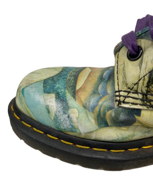 Dr.Martens（ドクターマーチン）Dr.Martens (ドクターマーチン) TATE BRITAIN (テートブリテン) コラボ8ホールブーツ ブルー×グリーン サイズ:UK5の古着・服飾アイテム