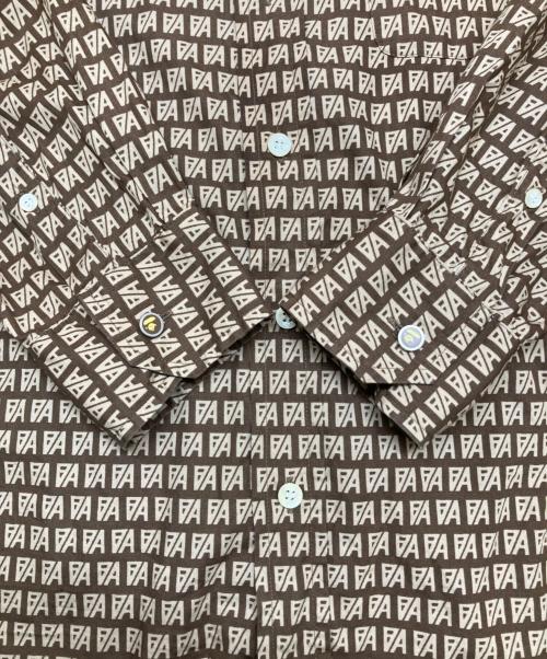 A BATHING APE（アベイシングエイプ）A BATHING APE (アベイシングエイプ) モノグラムシャツ ブラウン サイズ:Mの古着・服飾アイテム
