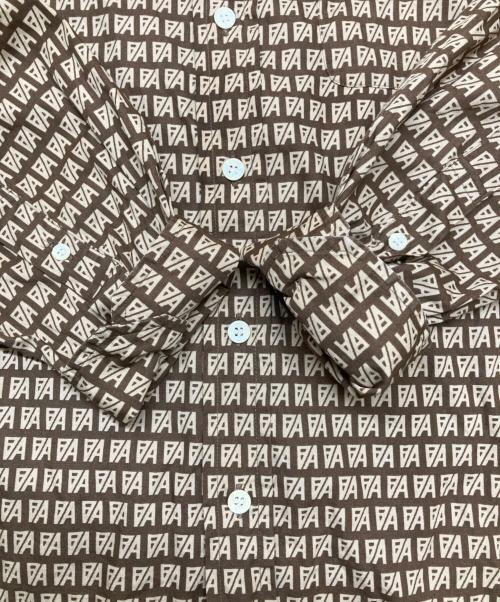 A BATHING APE（アベイシングエイプ）A BATHING APE (アベイシングエイプ) モノグラムシャツ ブラウン サイズ:Mの古着・服飾アイテム