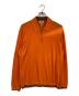 HERMES（エルメス）の古着「ハーフジップカシミヤブレンドレイヤードデザインニット」｜オレンジ