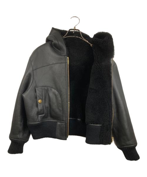COACH（コーチ）COACH (コーチ) リバーシブル シアリング フーディー ブラック サイズ:Sの古着・服飾アイテム