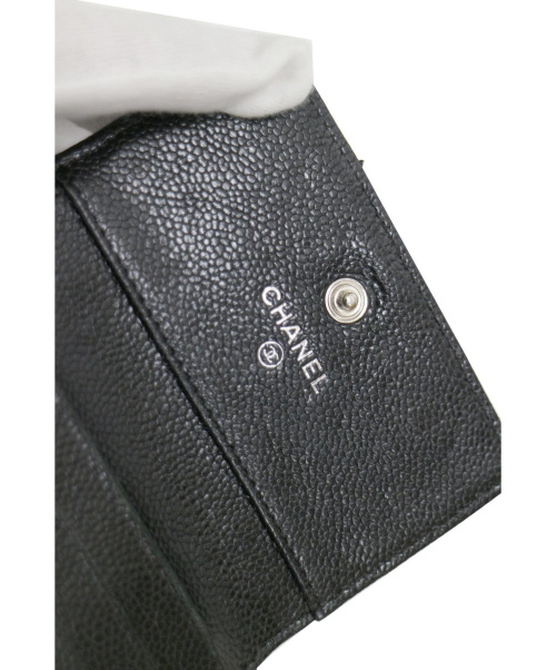 CHANEL（シャネル）CHANEL (シャネル) 3つ折り財布 ブラック サイズ:表記なしの古着・服飾アイテム