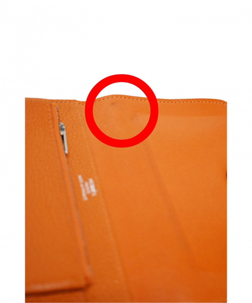 HERMES（エルメス）HERMES (エルメス) ドゴンコンパクト オレンジの古着・服飾アイテム