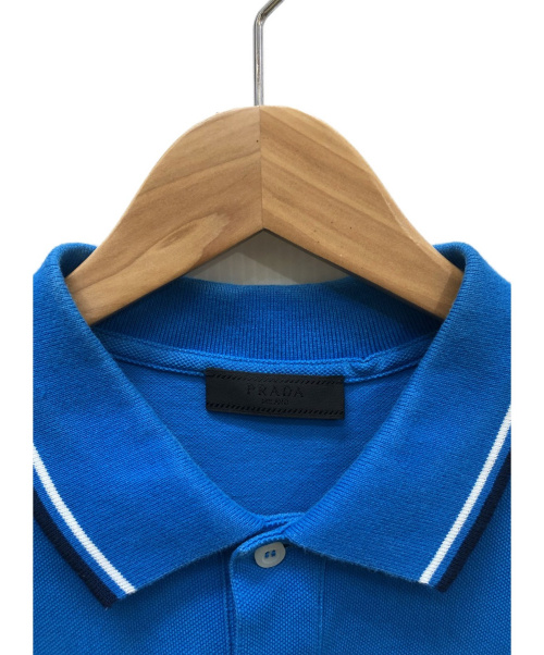 PRADA（プラダ）PRADA (プラダ) ポロシャツ ブルー サイズ:SIZE Lの古着・服飾アイテム