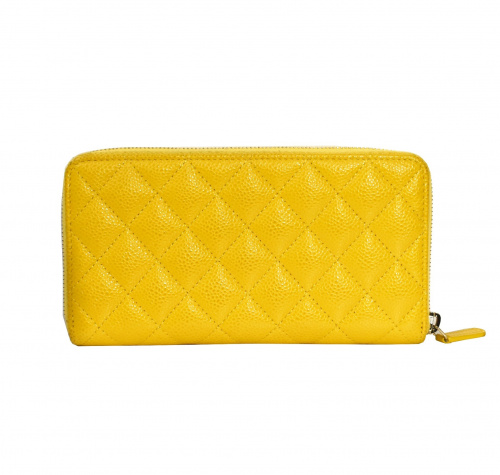 CHANEL（シャネル）CHANEL (シャネル) マトラッセロングウォレット イエロー A50097 25789348の古着・服飾アイテム