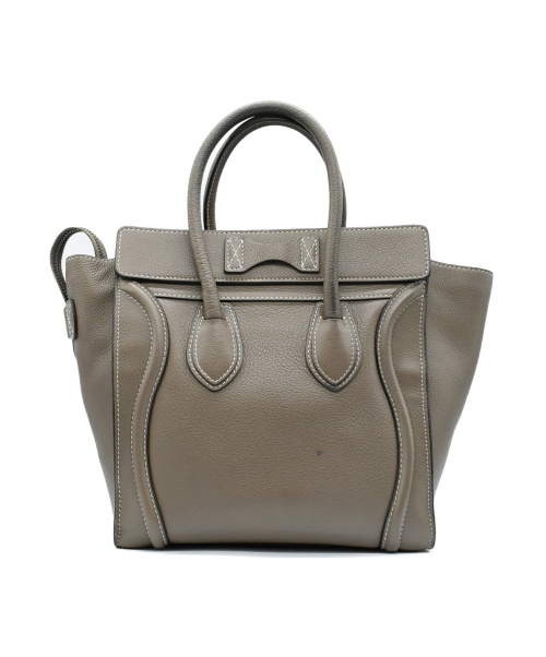 CELINE（セリーヌ）CELINE (セリーヌ) ラゲージ マイクロショッパー グレージュ（souris） 167793 F-CE-0143の古着・服飾アイテム