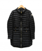 MONCLERモンクレール）の古着「ノーカラーライトダウンコート」｜ブラック