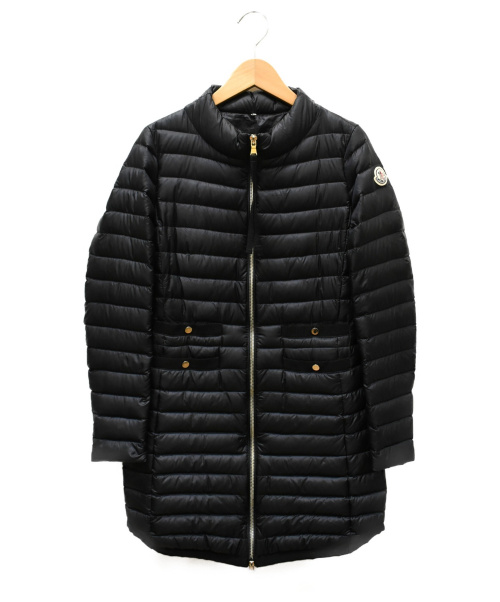 MONCLER（モンクレール）MONCLER (モンクレール) ノーカラーライトダウンコート ブラック サイズ:00の古着・服飾アイテム