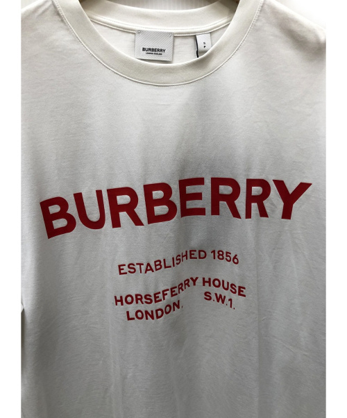 BURBERRY（バーバリー）BURBERRY (バーバリーズ) HORSE FERRY PRINT COTTON T-SHI ホワイト サイズ:SIZE Sの古着・服飾アイテム