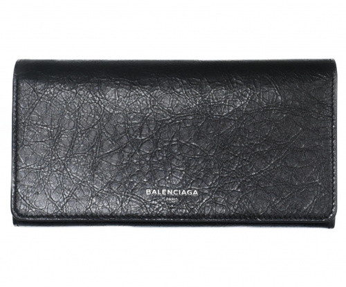 BALENCIAGA（バレンシアガ）BALENCIAGA (バレンシアガ) レザーロングウォレット ブラック 542008 203437の古着・服飾アイテム