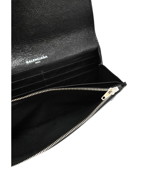 BALENCIAGA（バレンシアガ）BALENCIAGA (バレンシアガ) レザーロングウォレット ブラック 542008 203437の古着・服飾アイテム