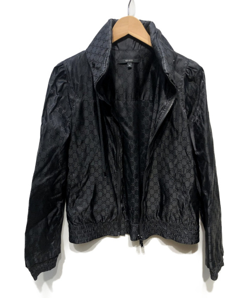 GUCCI（グッチ）GUCCI (グッチ) GGナイロンブルゾン ブラック サイズ:SIZE Mの古着・服飾アイテム