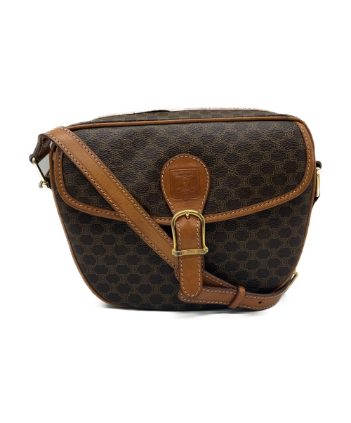 CELINE（セリーヌ）CELINE (セリーヌ) 【OLD】マカダム柄ショルダーバッグ ブラウン サイズ:表記なしの古着・服飾アイテム