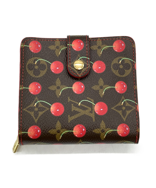 LOUIS VUITTON（ルイ ヴィトン）LOUIS VUITTON (ルイヴィトン) コンパクトジップ ブラウン モノグラム M95005 CA0025の古着・服飾アイテム