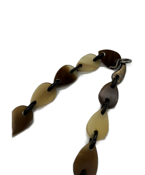 HERMES（エルメス）HERMES (エルメス) バッファローホーンネックレス サイズ:表記なし バッファロー×シルバーの古着・服飾アイテム