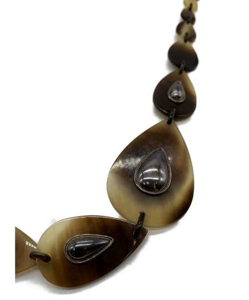 HERMES（エルメス）HERMES (エルメス) バッファローホーンネックレス サイズ:表記なし バッファロー×シルバーの古着・服飾アイテム