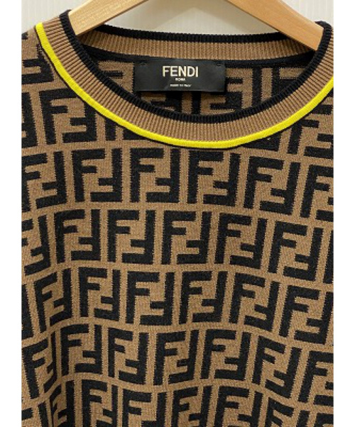 FENDI（フェンディ）FENDI (フェンディ) クルーネックセーター ベージュ サイズ:52(下記参照)の古着・服飾アイテム